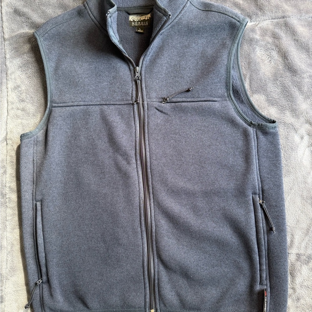 Men's Navy Blue Fleece Vest